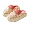 Pantuflas de Algodón Impermeables para Mujer 2026 Nuevo Otoño Invierno para Interiores del Hogar Cómodas de Felpa Cálidas Antideslizantes de Algodón para el Hogar para Mujer