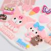 PVC Oso Pequeña Belleza Conejo Goteo de Pegamento Accesorios DIY Accesorios Material Carcasa Teléfono Móvil Flor para Zapato Vaso de Agua Pantuflas Parche para Refrigerador
