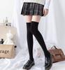 Meias de Silicone Antiderrapantes Acima do Joelho para Mulheres, Meias de Cano Alto JK, Meias Grandes de Veludo, Meias para Pernas, Meias Pretas Longas Estilo Japonês para Ballet