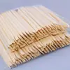 Escova de arranhar de madeira de cabeça única e dupla, caneta de palito de bambu, caneta de arranhar de bambu, 100 sacos