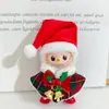 Versión Mini 4.0Labubu Cuarta Generación Vinilo Peluche Base Contraseña Muñeca Ropa Sombrero de Navidad Traje de Muñeco de Nieve