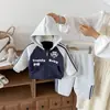 Conjunto de Otoño e Invierno para Niños: Conjunto de Dos Piezas para Bebés y Niños Pequeños: Sudadera con Cremallera de Forro Polar Deportivo y Pantalones Cálidos Casuales