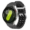 Adecuado para correas Samsung Watch7 de dos colores estilo marino, hecho de material de silicona hipoalergénico, compatible con los modelos deportivos Watch6/5