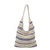 Bolsa de mano calada, Bolso de hombro para vacaciones, Nuevo modelo 2026, Bolsa de gran capacidad de cuerda de algodón, Bolso tejido a crochet hecho a mano para primavera y verano
