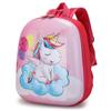 Mochila de dibujos animados para jardín de infantes al por mayor con logo imprimible bolsa cáscara de huevo mochila para niños y niñas Unicornio Mochila escolar para niños