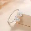Anel de Prata Esterlina S925 com Design Francês de Nicho de Luxo, Anel de Pérola Camélia, Estilo Simples, Design Aberto Ajustável