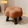 Taburete pequeño para uso doméstico en la sala de estar, taburete suave acolchado para mesa de café o sofá, reposapiés, taburete pequeño para cambiarse los zapatos, taburete floral creativo, banco pequeño