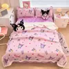 Manta com tema de menina KT, feita de macio fleece de leite, espessa para aquecer, manta de lã de cordeiro, xale, manta para cochilo no escritório, manta de sofá