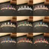 Corona de Cumpleaños de Gama Alta Accesorios para el Cabello de Princesa para Niños Aros para el Cabello de Niñas Corona de Cristal de Lujo Accesible Escenario de Actuación del Día del Niño