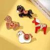 2026 Zodiaco Caballo Insignia Nueva Año del Caballo Año Animal Accesorios para Ropa Hebilla Anti-Exposición Decoración para Bolso