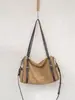 Bolsa Boston Almofada de Couro Bovino Fosco para Mulheres, Bolsa Bowling de Grande Capacidade para o Dia a Dia, Versátil Bolsa de Couro Genuíno de Ombro e Transversal