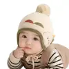 Gorro para bebé para otoño e invierno, gorro grueso y cálido que protege las orejas para bebés niños, gorro de lana tejido para bebés y niños pequeños para usar afuera en invierno