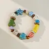 Pulsera de cerámica de Jingdezhen, nueva y que no se decolora, para estudiantes mujeres, pulsera de cuentas de estilo antiguo, pulsera de cerámica fresca y moderna