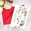 Seleção de Cartões de Boas Festas de Ano Novo Transfronteiriços com Conjunto de Envelopes Feliz Ano Novo Cartão com Mensagem de Bênção Manuscrita
