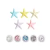Clip para el Cabello Decoración de Estrella de Mar Sirena Fiesta en la Playa Brillo Facial Brillante Decoración de Fiesta Oceánica Vacacional