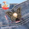 Botones de Mariposa para Ceñir la Cintura, Tamaño de Cintura de Jeans sin Perforaciones, Botones Fijos Decorativos de Perla para Apretar, Sin Clavos