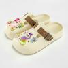 Nuevos Zuecos Versátiles con Sensación de Pisar Caca, Zapatillas Cerradas de Plataforma con Suela Gruesa de Peluche de Frutas de Dibujos Animados para Mujer