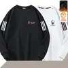 Sudadera Popular Nueva para Hombre Otoño/Invierno 2025, Forro Polar, Sin Capucha, Manga Larga, Cuello Redondo, Tallas Grandes, Gruesa, para Usar al Aire Libre