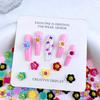Novedad Caliente Flor Sonriente Girasol Joyería para Uñas Pequeña Fresca Color Caramelo Resina DIY Accesorios para Pinzas de Cabello