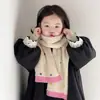 Bufanda Infantil Estilo Coreano Otoño e Invierno Cálida para Niños y Niñas Bufanda Simple Versátil Protector de Cuello Cálido Engrosado a Prueba de Viento