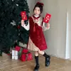 Hanfu de Inverno Estilo Chinês Tradicional para Meninas 2026 Novo Modelo Roupa de Ano Novo Vestido Novo Estilo Chinês Infantil para Meninas e Crianças Mais Velhas Traje Festivo