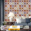 Pegatinas Retro Bohemias Autoadhesivas Impermeables y a Prueba de Moho Pegatinas de Pared Decoración de Renovación de Paredes de Dormitorio Papel Tapiz Ecológico