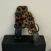 Sandálias de Encontro Primeira Temporada estilo coreano, sandálias de salto plataforma peep toe com estampa de leopardo sexy, novidades de verão