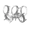 Base Hueca Engrosada Color Blanco K Accesorios de Pedrería Cosidos a Mano con Agujeros para Coser Ropa, Zapatos, Sombreros y Joyería, Base de Pedrería K9 Hecha a Mano