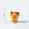 Paisaje en miniatura, tren de Navidad creativo, muñeco de nieve y figuras de animales lindos - Decoraciones y accesorios DIY para crear escenas nevadas