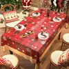 Mantel de Navidad Atmósfera Cuadros Rojos Banderín de Mesa Mesa de Comedor Decoración de Mesa Mantel para Fiesta Temática de Acción de Gracias