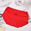 [40,00 kg-85,00 kg] Ropa interior de seda de hielo sin costuras para mujer, entrepierna de algodón, cintura media, bragas sexys para niñas, ropa interior