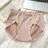Pantaletas de Mujer sin Costuras Estilo Japonés de Cintura Media para Verano, Levanta Glúteos, Control de Abdomen, Transpirables, Anti-Exposición, Entrepierna de Seda de Morera, Cómodas Bragas Triángulo para Mujer
