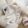 Suéter de Punto Blanco Casual Elegante de Lujo Ligero para Mujer, Nuevo Modelo 2026, Top de Manga Larga con Cuello Redondo de Alta Gama Ajustado