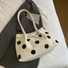 Bolsa de bolinhas feminina 2026 nova moda outono super quente bolsa de ombro única grande capacidade bolsa tote para trabalho bolsa de axila