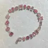Nuevo Diseño de Nicho con Estilo Versátil, Brillantes de Pedrería Dulces de Verano, Exquisito Lujo Ligero, Sensación de Alta Gama, Pulsera de Pedrería Brillante Colorida y Elegante