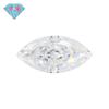 Gema Huagang 9A con corte de flor de hielo en forma de ojo de caballo, diamante blanco de alto carbono, circonita en forma de hoja, piedra principal desnuda CZ
