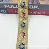 Nuevo Retro Oro Hilo Cuerda Bordado Cinta 4CM Ancho Dai Cheongsam Cortina Encaje Accesorios Estilo Étnico