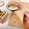 Papel para sándwiches de grado alimenticio a prueba de grasa calentamiento en microondas empaque de hamburguesa papel kraft especial para panadería almohadilla a prueba de grasa