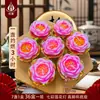 Vela de Loto Colorida para Uso Doméstico con Diseño de Tallo Alto para Ofrenda a Buda, Siete Frutas, Vela con Forma de 3 Horas y 6 Horas
