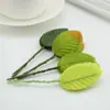 Hoja de rosa simulación hoja verde con tallo color hoja simulación planta verde decoración accesorios de embalaje 200 piezas