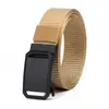 Cinto Masculino de Nylon com Fivela Automática de Liga Metálica para Treinamento ao Ar Livre, Preparação Tática, Lazer, Moda, Negócios, Versátil