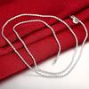 Comercio exterior exportación plateado 3MM cuerda retorcida collar retorcido coreano venta caliente en stock suministro collar al por mayor