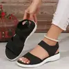 Sandalias Europeas y Americanas Transfronterizas Tallas Grandes 2025 de Una Sola Tira, Comercio Exterior con Suela Gruesa Moda Casual Nuevo Estilo para Mujer Venta al por Mayor Tallas Grandes