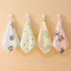 Toalla Pequeña Cuadrada de Gasa de Algodón Puro de Fondo Colorido, Toalla para Babas de Bebé, Seersucker Suave Absorbente, Toalla Pequeña para Niños de Guardería