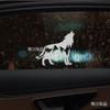 Pegatinas reflectantes transfronterizas para carrocería de coche, pegatinas de dibujos animados de animales de lobo, pegatinas para cristales de coche, pegatinas de flores, plantas y bosques, suministros para coche