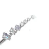 Decorações para Nail Art de Cristais de Açúcar Zircônia Pedras Retangulares com Ângulo Reto Pedras com Fundo Pontiagudo Quadradas Diamante Grande Cubo de Gelo Pedras para Nail Art