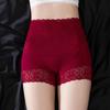 Calças de segurança de renda de cintura alta, roupa íntima, leggings dois em um anti-escorrimento, shorts finos para mulheres, verão, barriga, abaixada