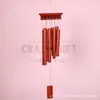 Decoração Criativa Artesanato Estilo Chinês Sino de Vento de Bambu Pavilhão de Vela Forma de Telha Tubo de Bambu de Madeira Sino de Vento Cênico para Exterior
