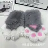 Patas de Animal de Pelúcia Fofas para Cosplay em Convenções de Anime, Luvas que Fazem Barulho