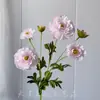 Peônia Artificial com 6 Cabeças, Flores de Peônia Artificiais para Casamento, Casa, Decoração de Cena de Hotel, Flores Artificiais para Atacado Transfronteiriço